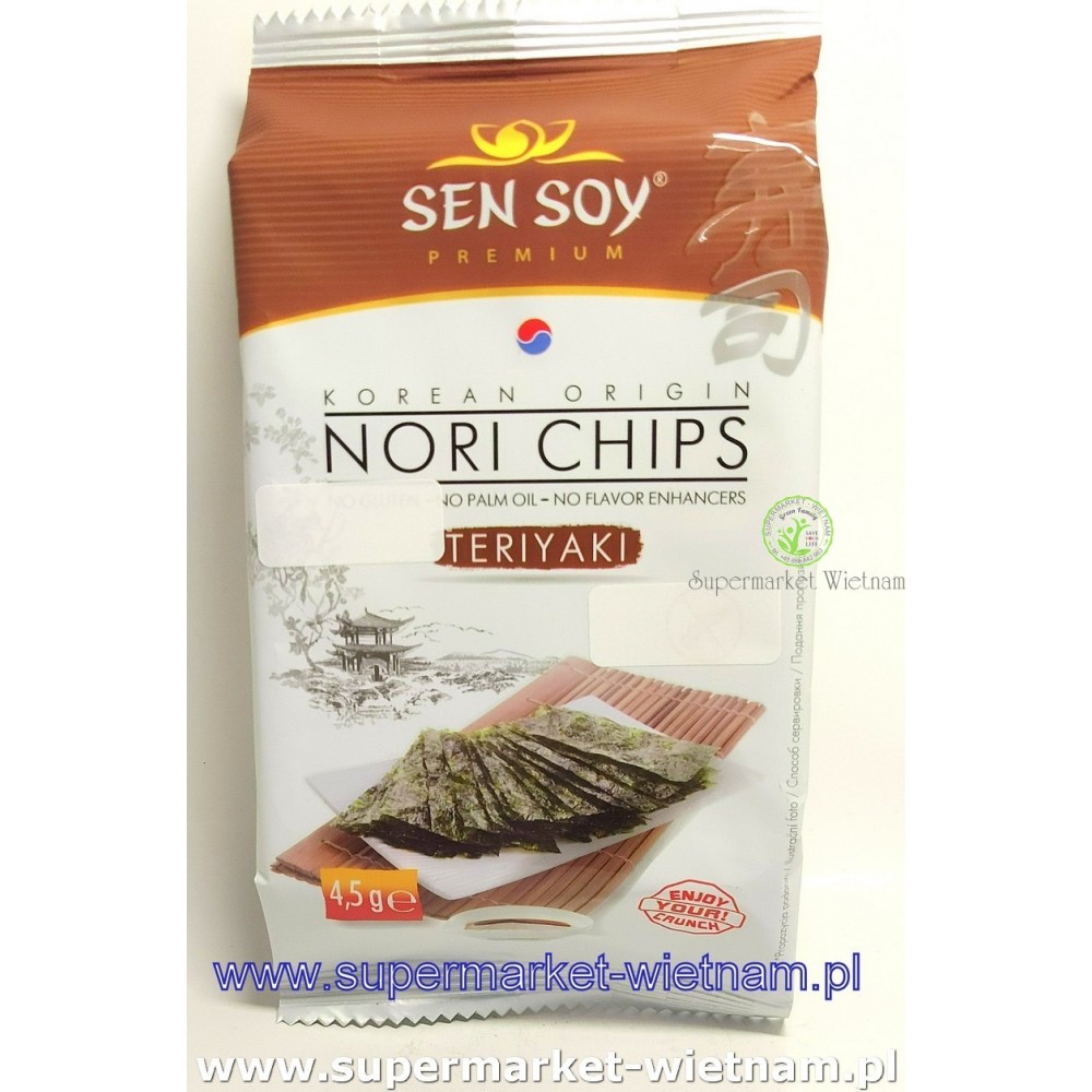 Chipsy nori TERIYAKI z alg morskich vi GA 4,5g