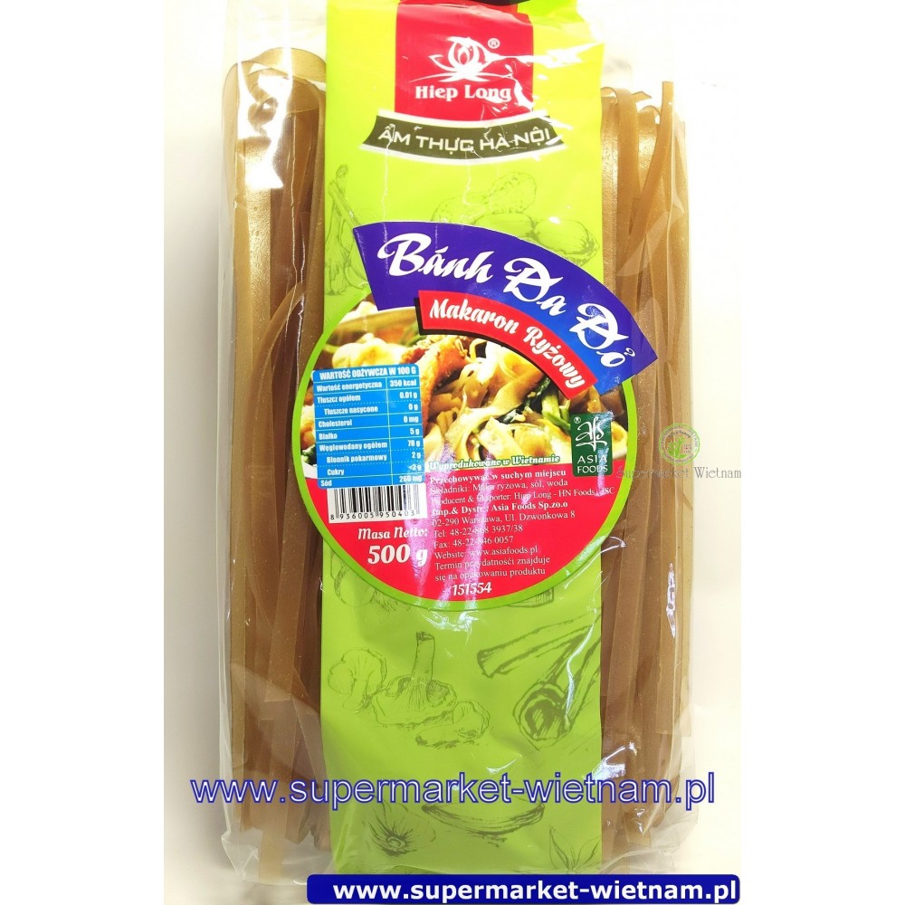 Makaron ryżowy czerwony banh da do hiep long 500g